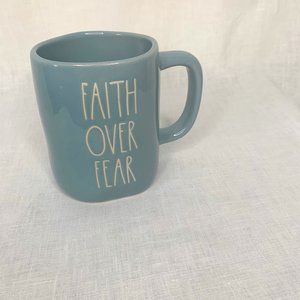 Rae Dunn Faith Over Fear Mug NWOT